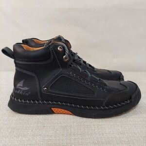 EUC SALKIN Trail Hiking Barefoot Casual Leather Boots Men's EU 42/US 9 Black